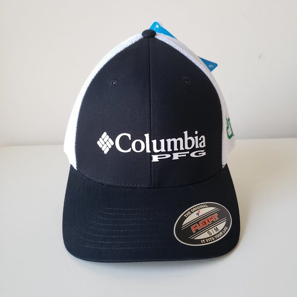 Columbia Baylor Bears PFG Fitted Size S/M Hat Cap Mesh Stretch Flexfit Black NWT - Picture 1 of 11